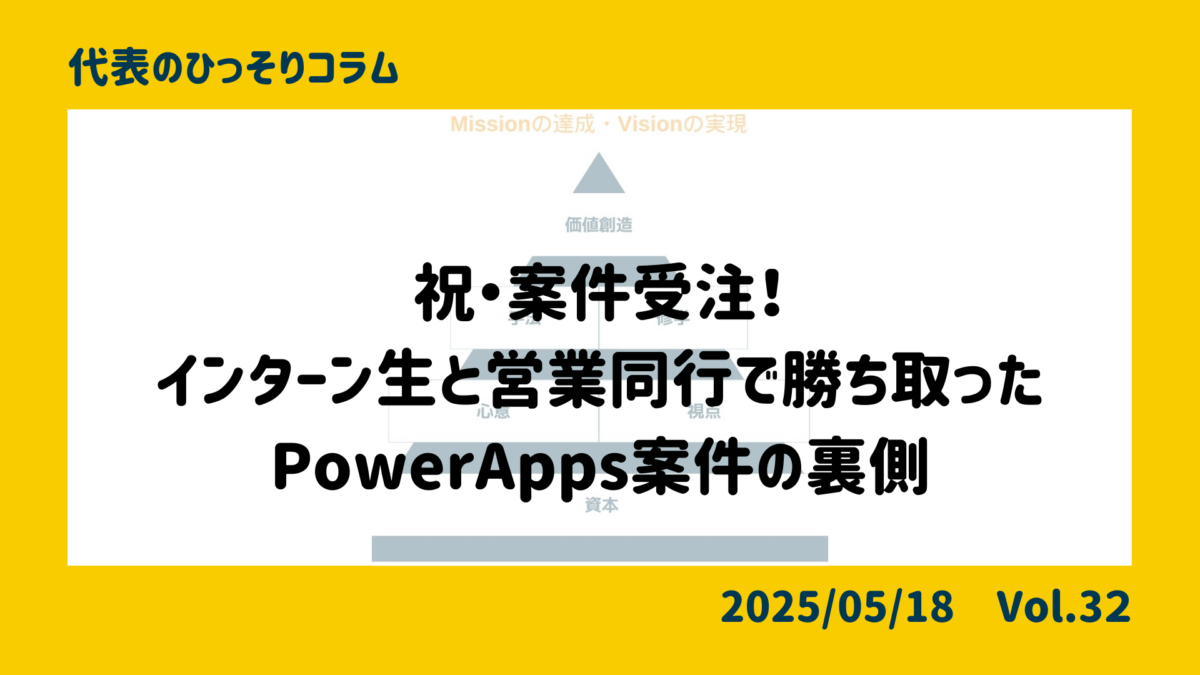 祝・案件受注！インターン生と営業同行で勝ち取ったPowerApps案件の裏側