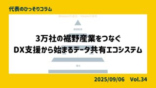 3万社の裾野産業をつなぐーーDX支援から始まるデータ共有エコ...