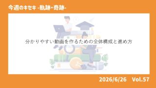 分かりやすい動画を作るための全体構成と進め方